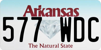 AR license plate 577WDC