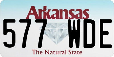 AR license plate 577WDE