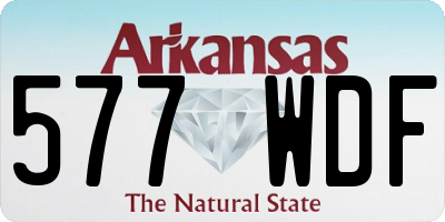 AR license plate 577WDF