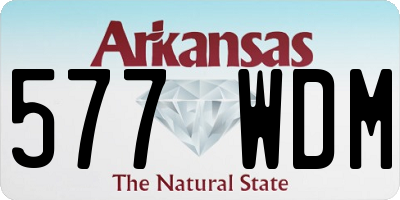 AR license plate 577WDM