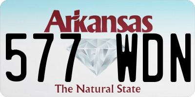 AR license plate 577WDN