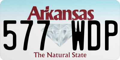 AR license plate 577WDP