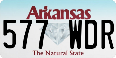 AR license plate 577WDR