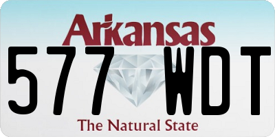 AR license plate 577WDT