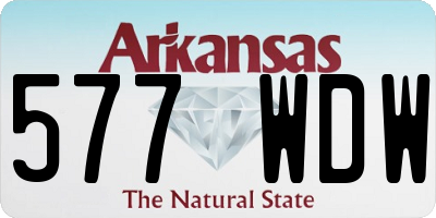 AR license plate 577WDW
