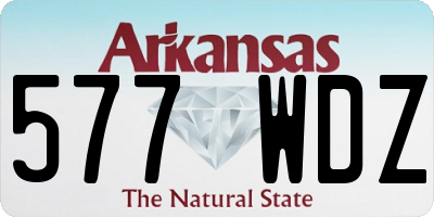 AR license plate 577WDZ