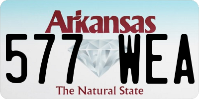 AR license plate 577WEA