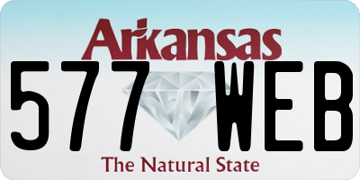 AR license plate 577WEB