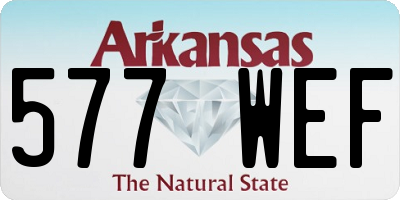 AR license plate 577WEF