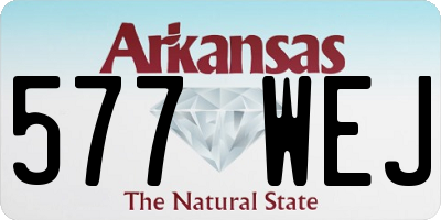 AR license plate 577WEJ