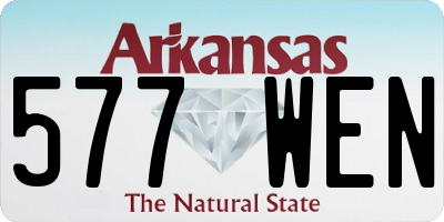 AR license plate 577WEN
