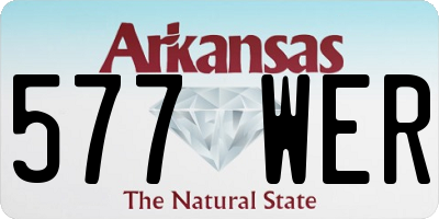AR license plate 577WER