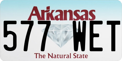 AR license plate 577WET