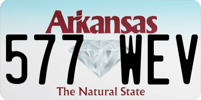 AR license plate 577WEV