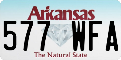 AR license plate 577WFA