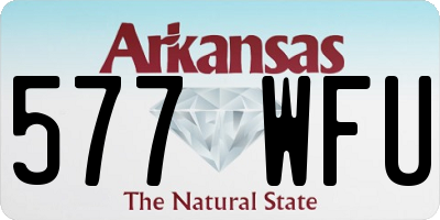 AR license plate 577WFU