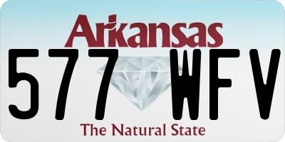 AR license plate 577WFV