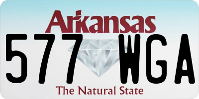 AR license plate 577WGA