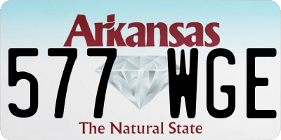 AR license plate 577WGE