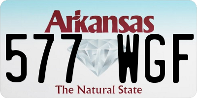 AR license plate 577WGF