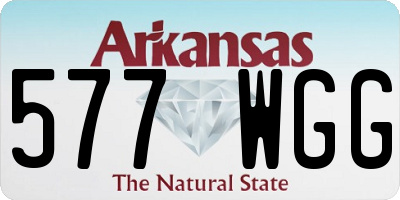 AR license plate 577WGG