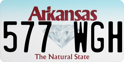 AR license plate 577WGH