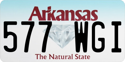 AR license plate 577WGI