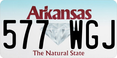 AR license plate 577WGJ