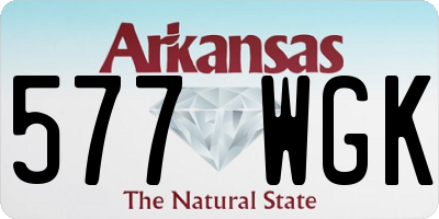 AR license plate 577WGK