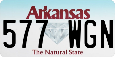 AR license plate 577WGN