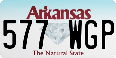 AR license plate 577WGP