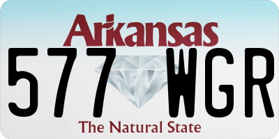 AR license plate 577WGR