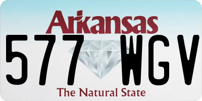 AR license plate 577WGV