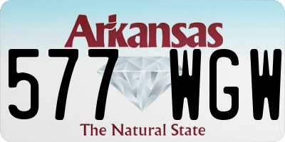 AR license plate 577WGW