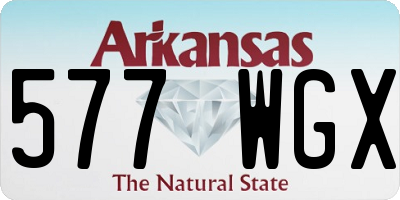 AR license plate 577WGX