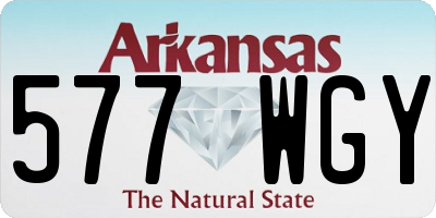 AR license plate 577WGY
