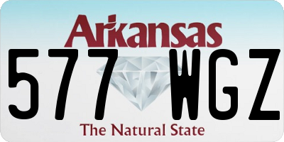 AR license plate 577WGZ
