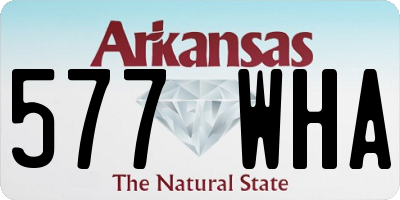 AR license plate 577WHA