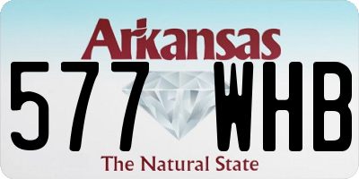 AR license plate 577WHB