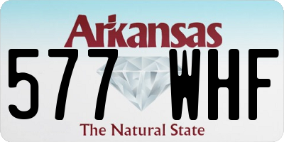 AR license plate 577WHF