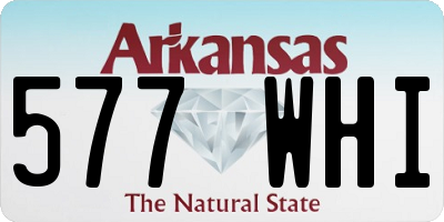 AR license plate 577WHI
