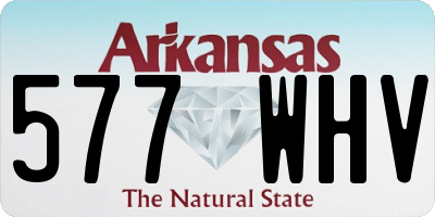 AR license plate 577WHV
