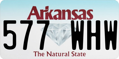 AR license plate 577WHW