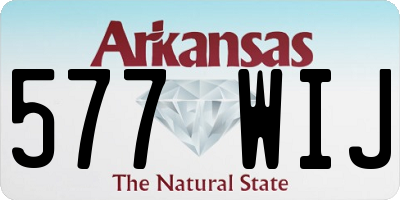 AR license plate 577WIJ