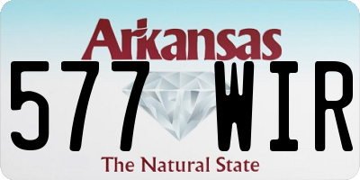 AR license plate 577WIR