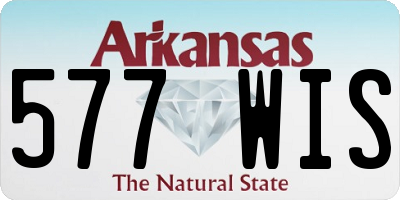 AR license plate 577WIS