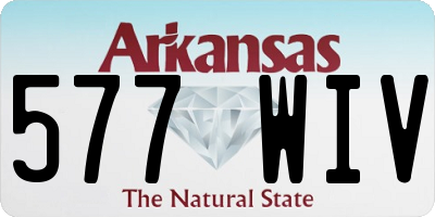 AR license plate 577WIV