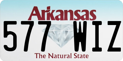 AR license plate 577WIZ