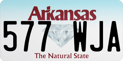 AR license plate 577WJA
