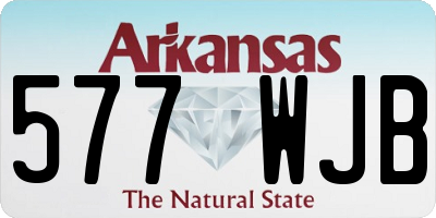 AR license plate 577WJB